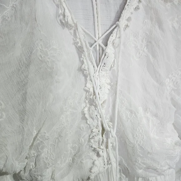 Free People White Lace Women's Top, Size XS - Picture 2 of 9